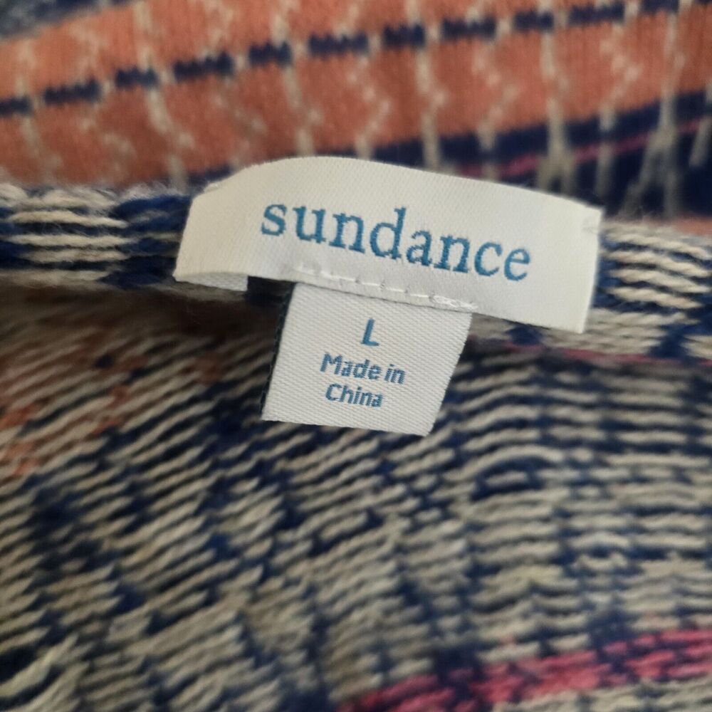 Sundance Cardigan Large Shoreline Long Wooden Button Up Boho Coastal Sweater - Picture 8 of 10